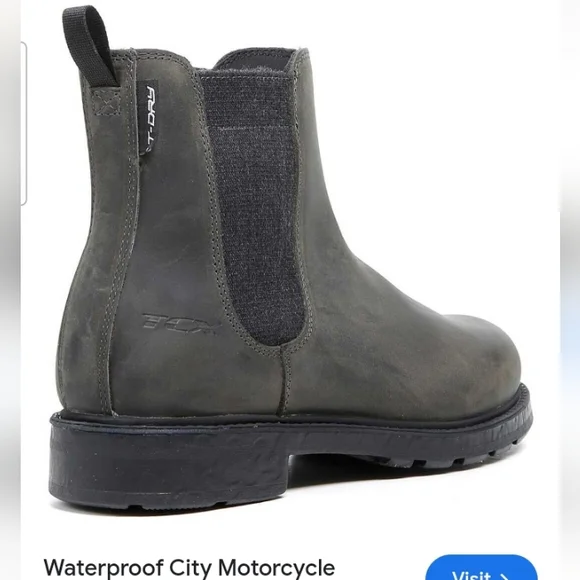 TCX T-DRY Ortholite Leather Waterproof Steel Toe Motorcycle Boot Sz 8 - Picture 8 of 13